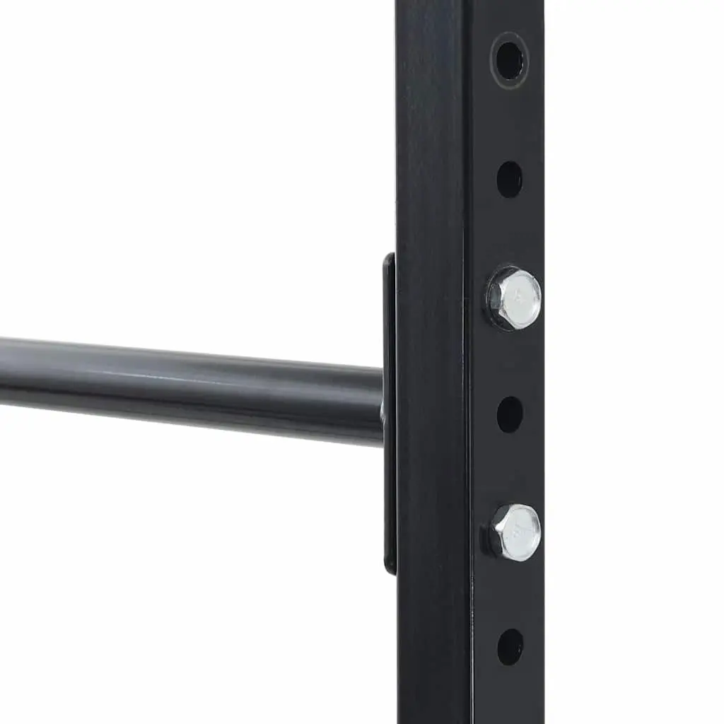 Pull-Up Bar Station Black Adjustable Height Home Gym Exercise Fitness Training