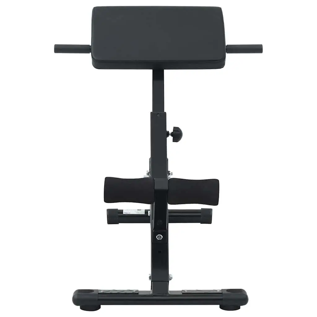 Hyperextension Bench Black Adjustable Foldable Manual Core Strength Training