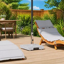 Compact Grey Parasol Base - Durable and Stylish