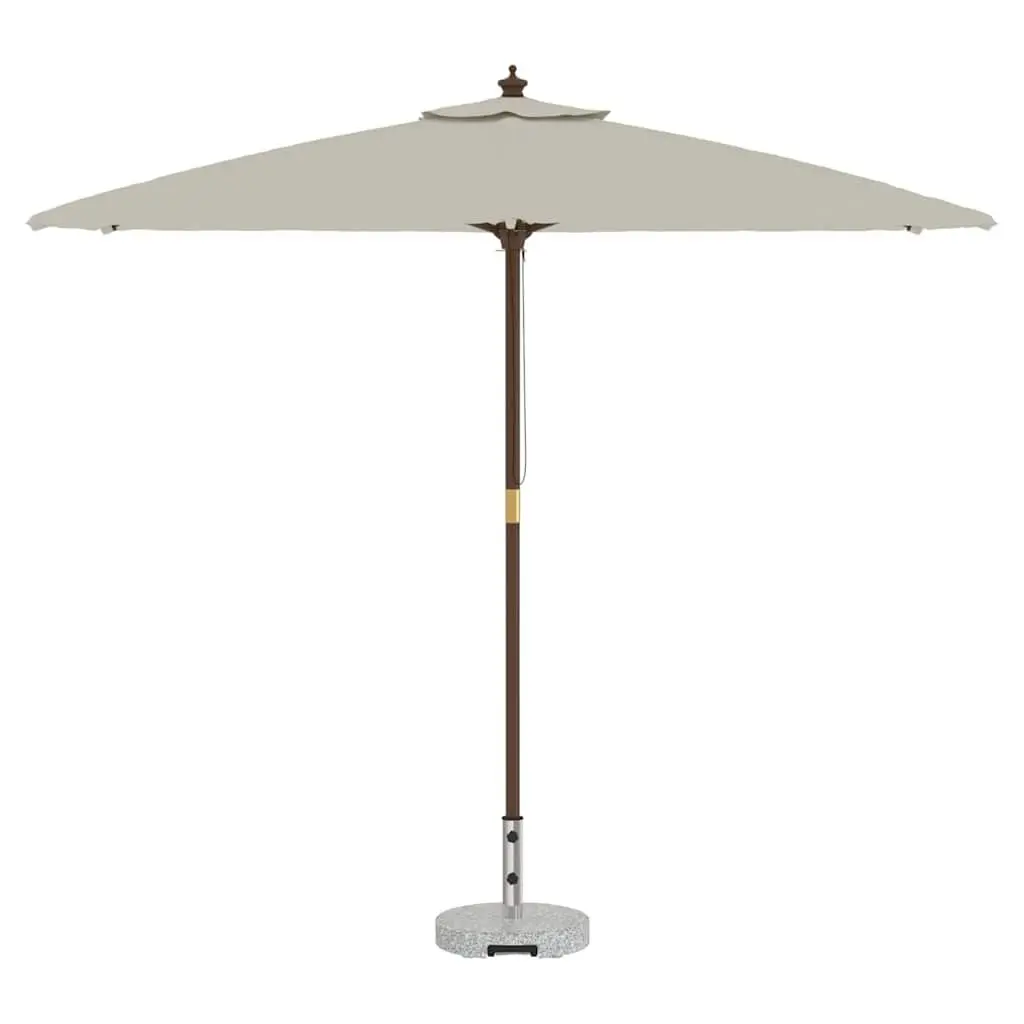 Parasol Base Grey Granite Outdoor Umbrella Stand Weighted with Wheels