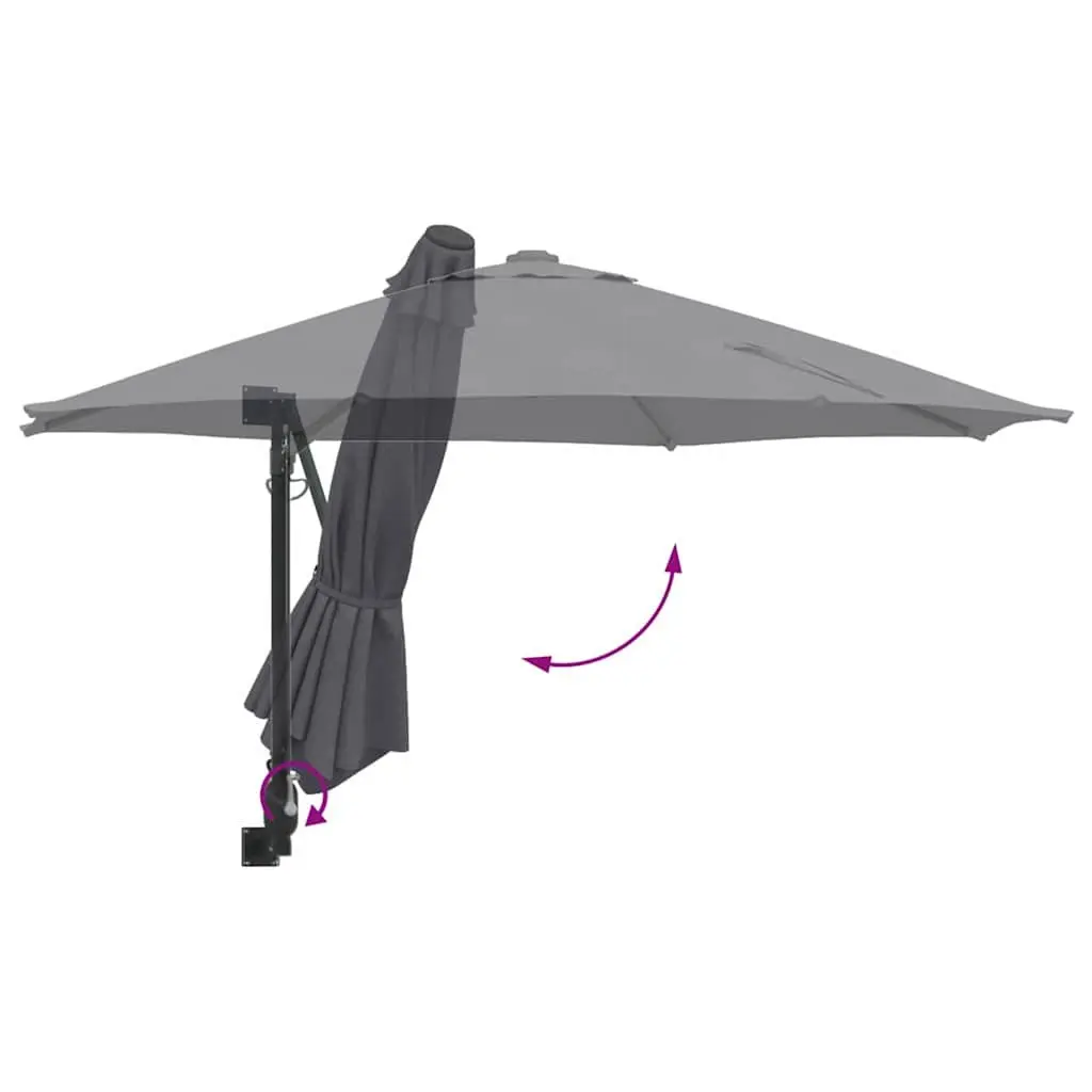 Garden Parasol Anthracite Large Cantilever Outdoor Sunshade with Tilt Mechanism