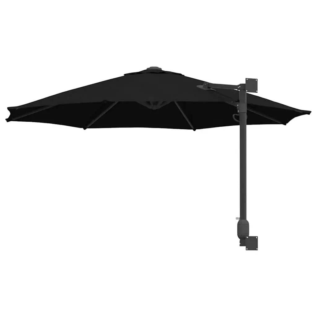 Garden Parasol Black Square Cantilever Sunshade with Tilt Mechanism and Hand Crank Operation