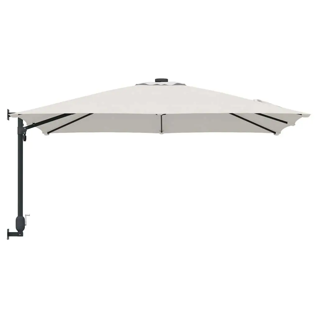 Garden Parasol Brown 248.5 x 247.5 x 160 cm Tilting Canopy with Hand Crank Operation