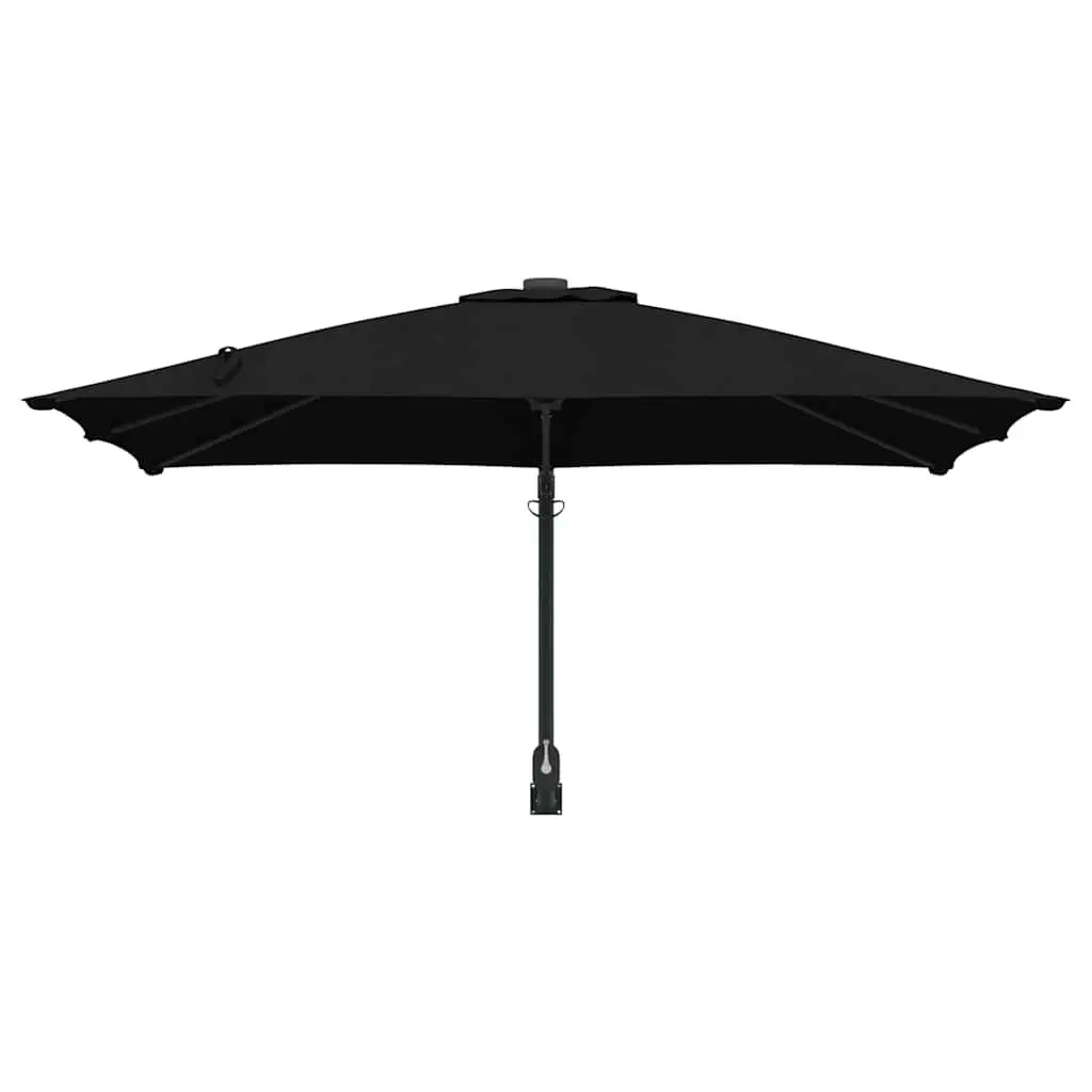 Garden Parasol Black 248.5 x 247.5 x 160cm Tiltable Canopy Outdoor Sunshade