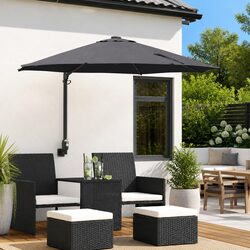 Compact and Practical Garden Parasol with LED Lighting