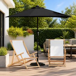 Compact Garden Parasol with LED Features