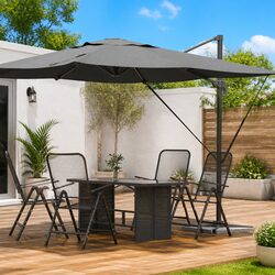 Cantilever Umbrella for Outdoor Shade, Anthracite 286x284x265cm
