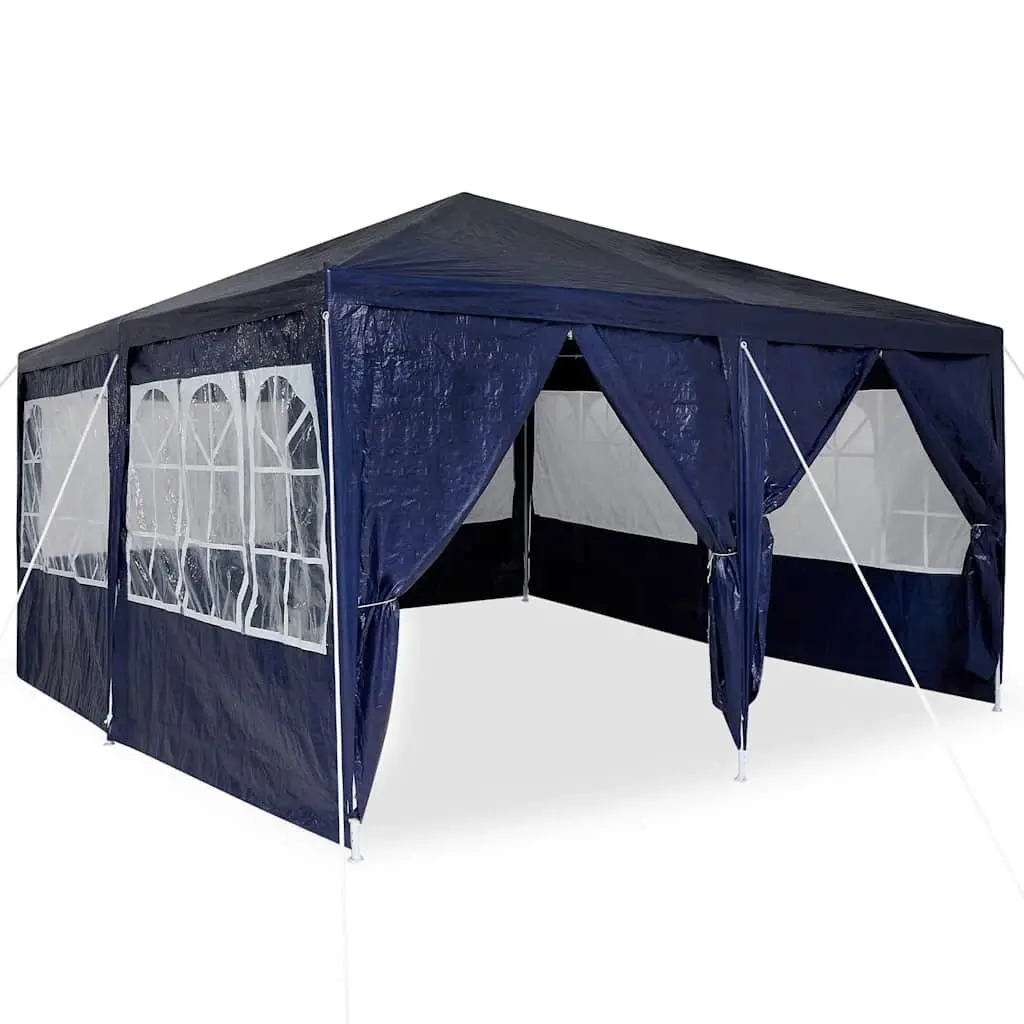 Party Tent Blue 400x400x266cm Outdoor Canopy Gazebo with Removable Sidewalls