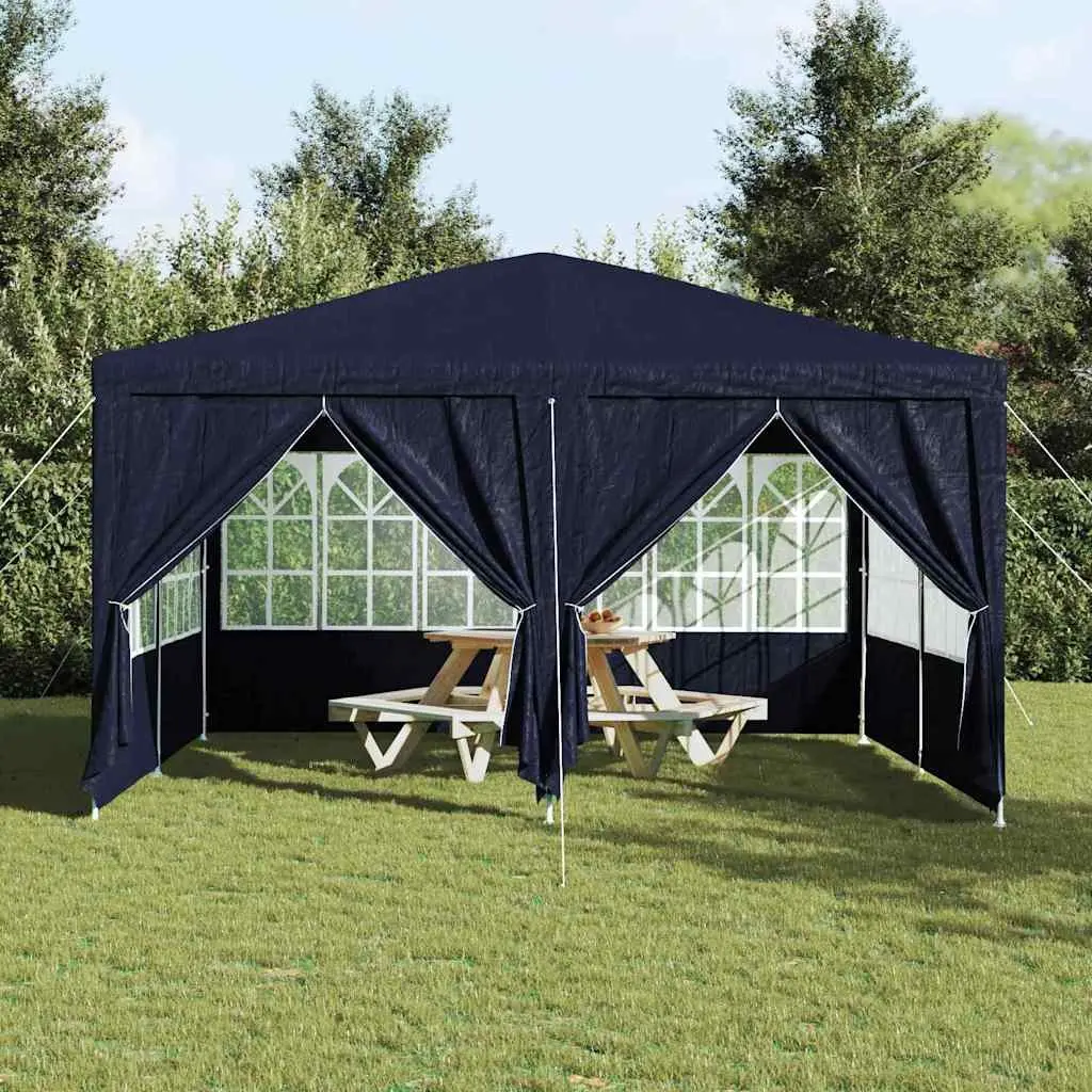 Party Tent Blue 400x400x266cm Outdoor Canopy Gazebo with Removable Sidewalls