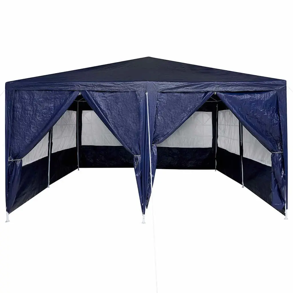 Party Tent Blue 400x400x266cm Outdoor Canopy Gazebo with Removable Sidewalls