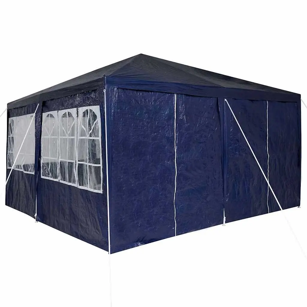 Party Tent Blue 400x400x266cm Outdoor Canopy Gazebo with Removable Sidewalls