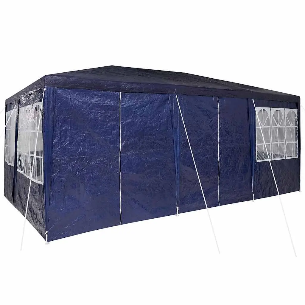 Outdoor Canopy Gazebo Blue 600 x 400 x 266 cm Party Tent with Removable Sidewalls