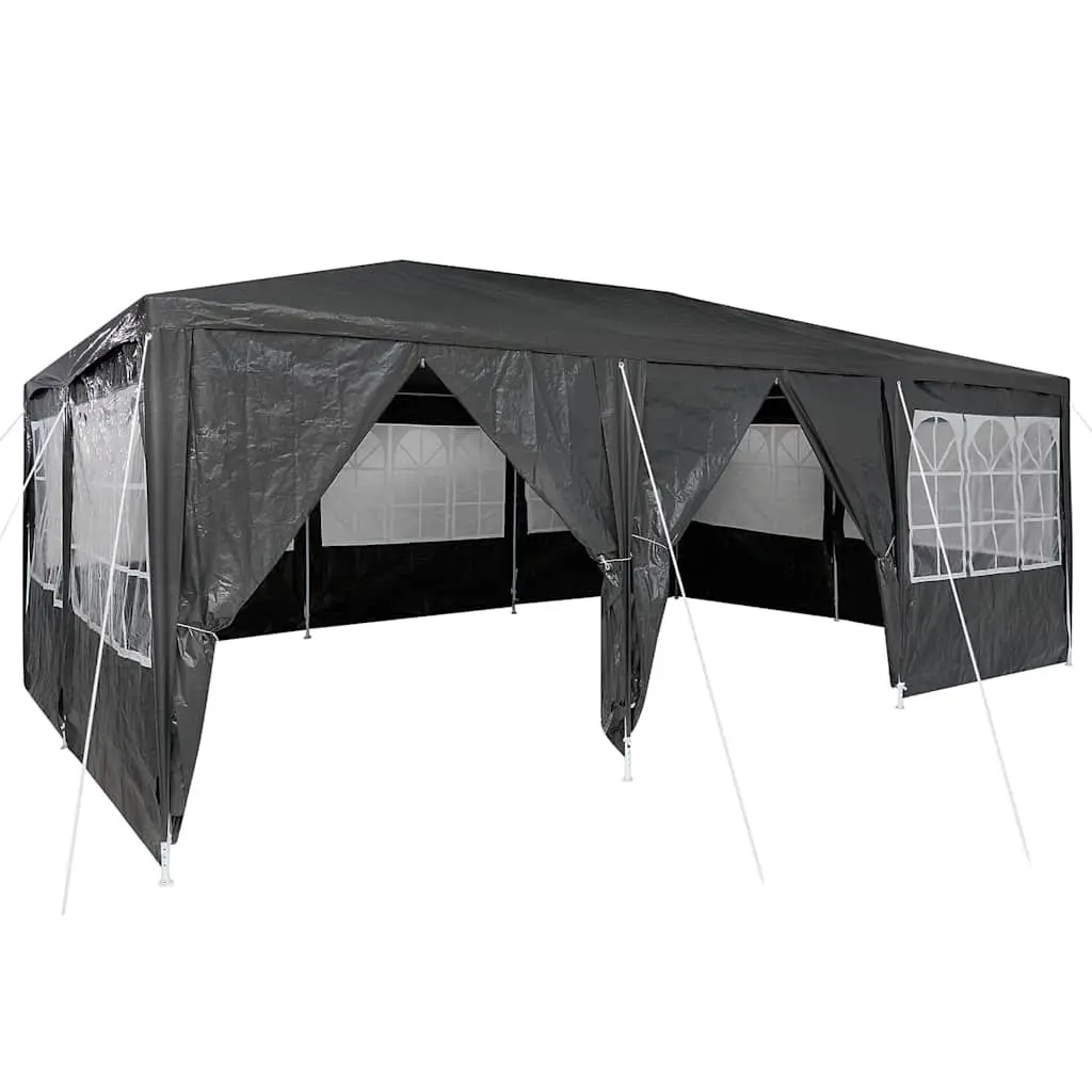 Party Tent Anthracite 600 x 400 cm Outdoor Canopy Gazebo Removable Sidewalls