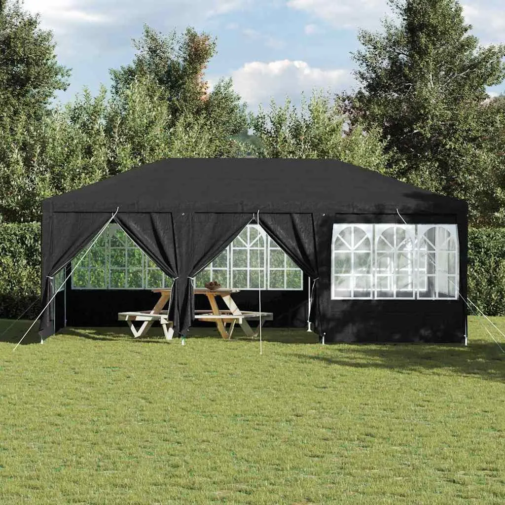 Party Tent Anthracite 600 x 400 cm Outdoor Canopy Gazebo Removable Sidewalls