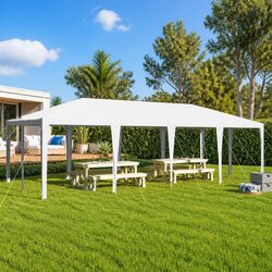 Party Tent White 800 x 400 x 266 cm Outdoor Garden Canopy Gazebo Rectangular