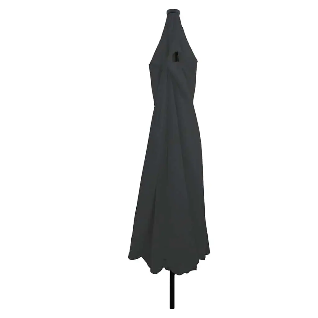 Garden Parasol Anthracite 395x395x245cm Adjustable Canopy with LED Lighting