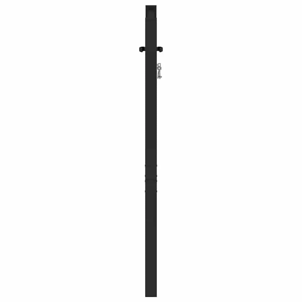 Garden Gate Black 100x100cm Lockable Aluminium Fence Entry Gate