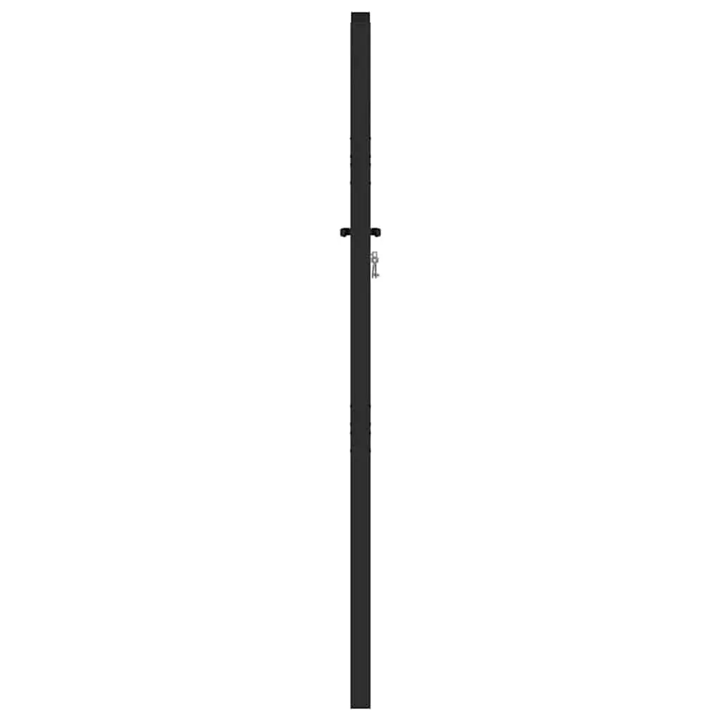 Garden Gate Black 100x150 cm Lockable Aluminium Outdoor Security Barrier