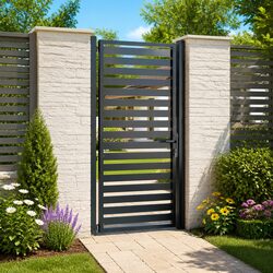 Lockable Black Aluminium Garden Gate, Strong and Stylish