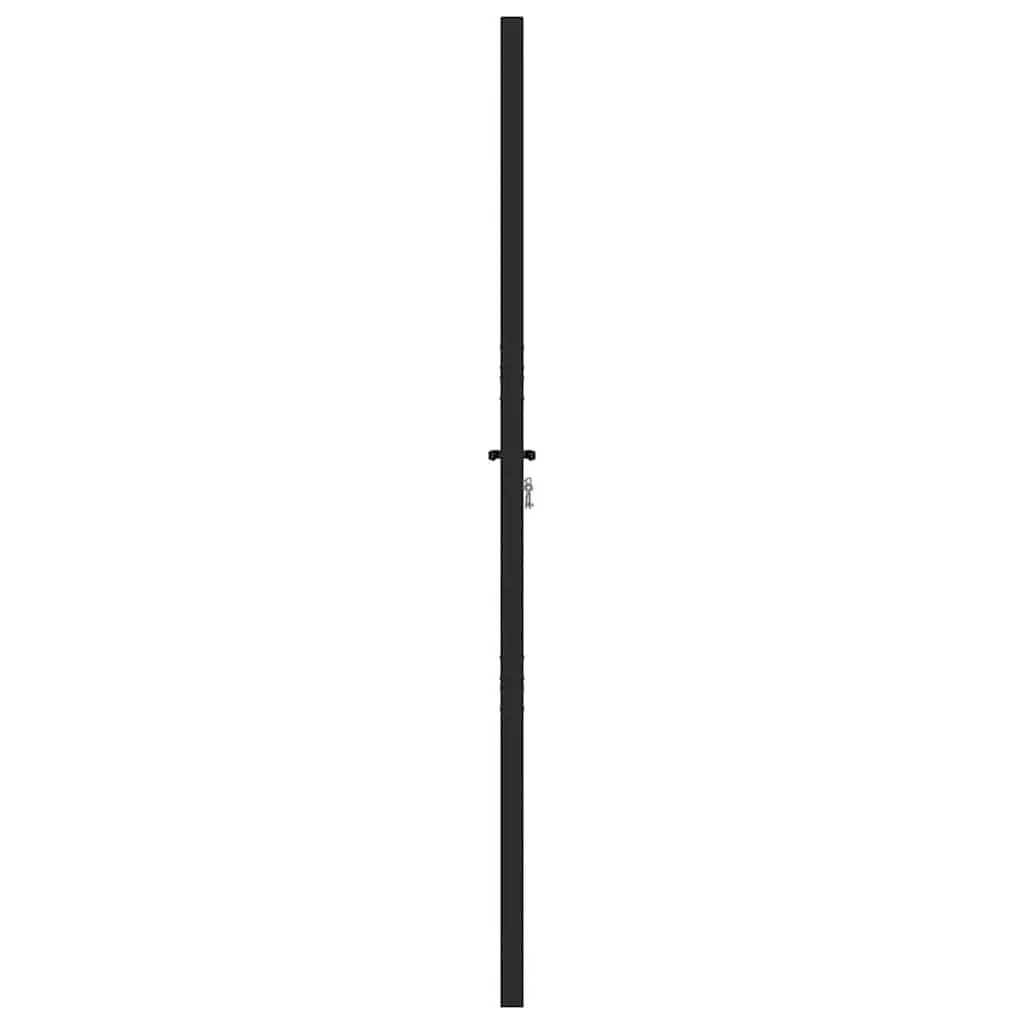 Aluminium Garden Gate Black 100x200cm Lockable Durable Weather Resistant
