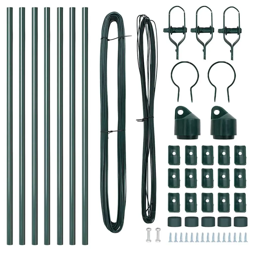 Fence Post Green 7 Piece Embedded Ground Steel Garden Boundary Marker