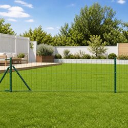 Concise 13-Piece Green Powder-Coated Steel Posts