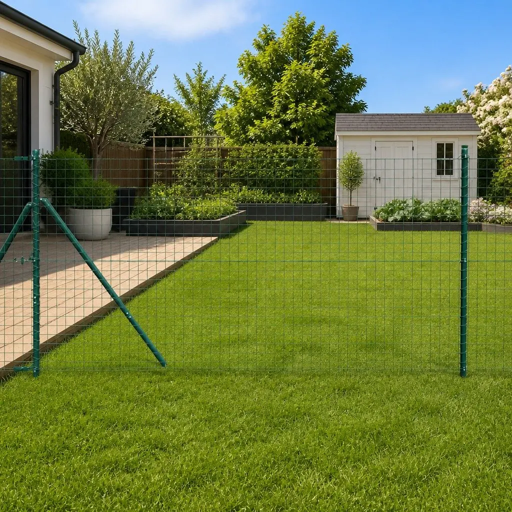 7-Piece Green Fence Post Set