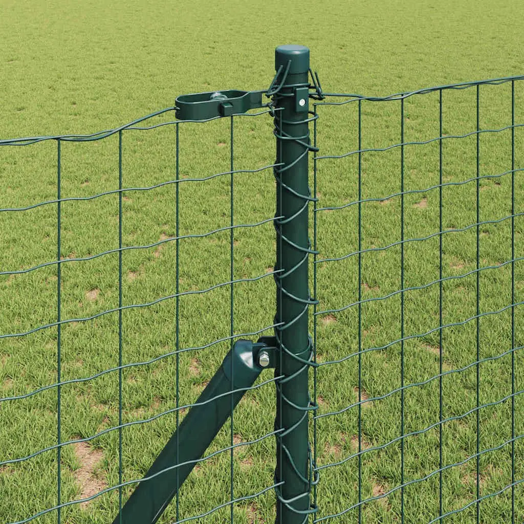 Fence Post Green 7 Piece Powder-Coated Steel Garden Terrace Outdoor Barrier