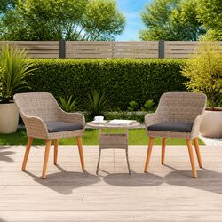 Compact 2-Piece Black Chair Set for Outdoor Enjoyment