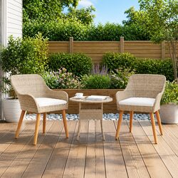 Outdoor Garden Chair Set 2 pcs - Beige with Durability
