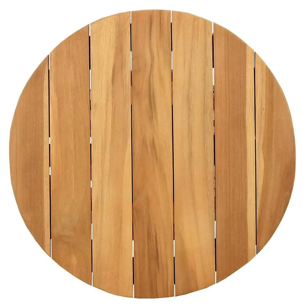 Outdoor Side Table Brown 50x50x49.5cm Solid Teak Wood Weather Resistant
