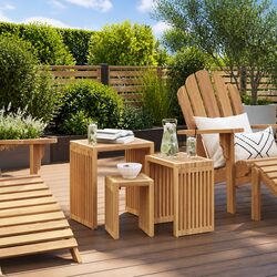 Simple and Elegant Teak Wood Garden Side Table