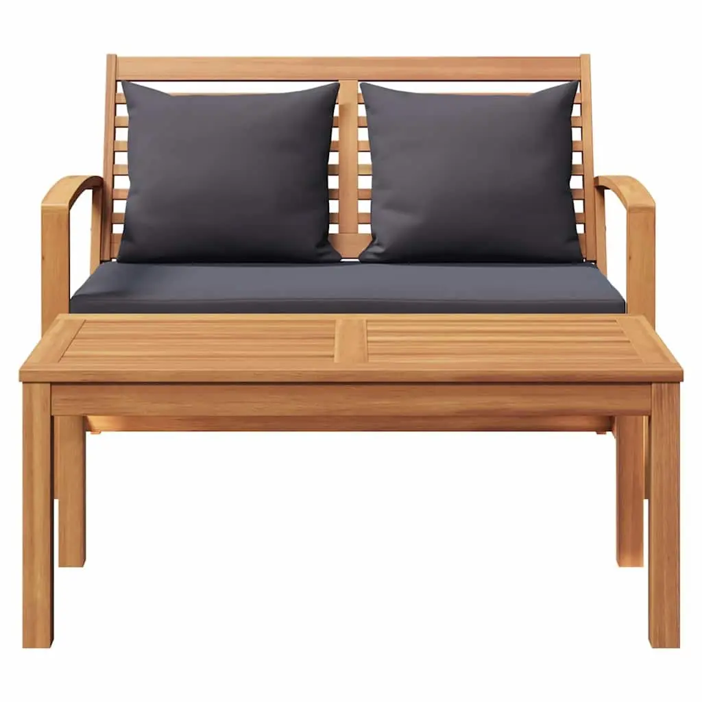 Outdoor Bench Brown Solid Teak Wood Rustic Rectangular Weather-Resistant Garden Patio Furniture