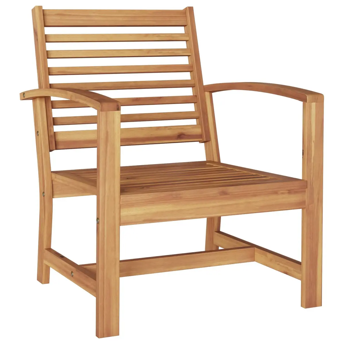 Outdoor Chairs Brown Dark Grey 2 Piece Set Teak Wood Weather Resistant 65x60x76.5cm