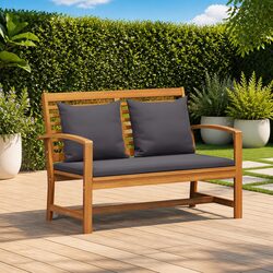 Teak Wood Outdoor Furniture Set: Bench and Table