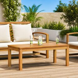 Compact Outdoor Teak Table for Gardens and Patios