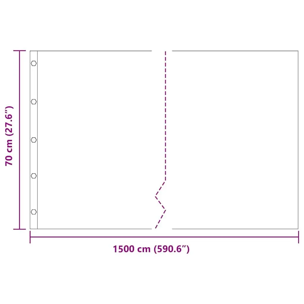 Root Barrier Black Polyethylene 0.7 x 15 m Durable Weed Control Mat