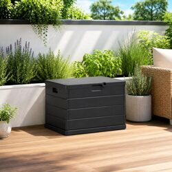 Anthracite Storage Box for Indoor & Outdoor Use 77.5 x 54.5 x 53 cm