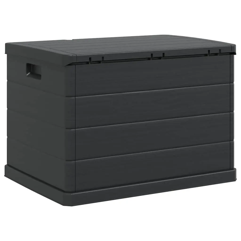 Garden Storage Box Anthracite 77.5 x 54.5 x 53 cm Plastic Durable Weather Resistant Indoor Outdoor Organiser