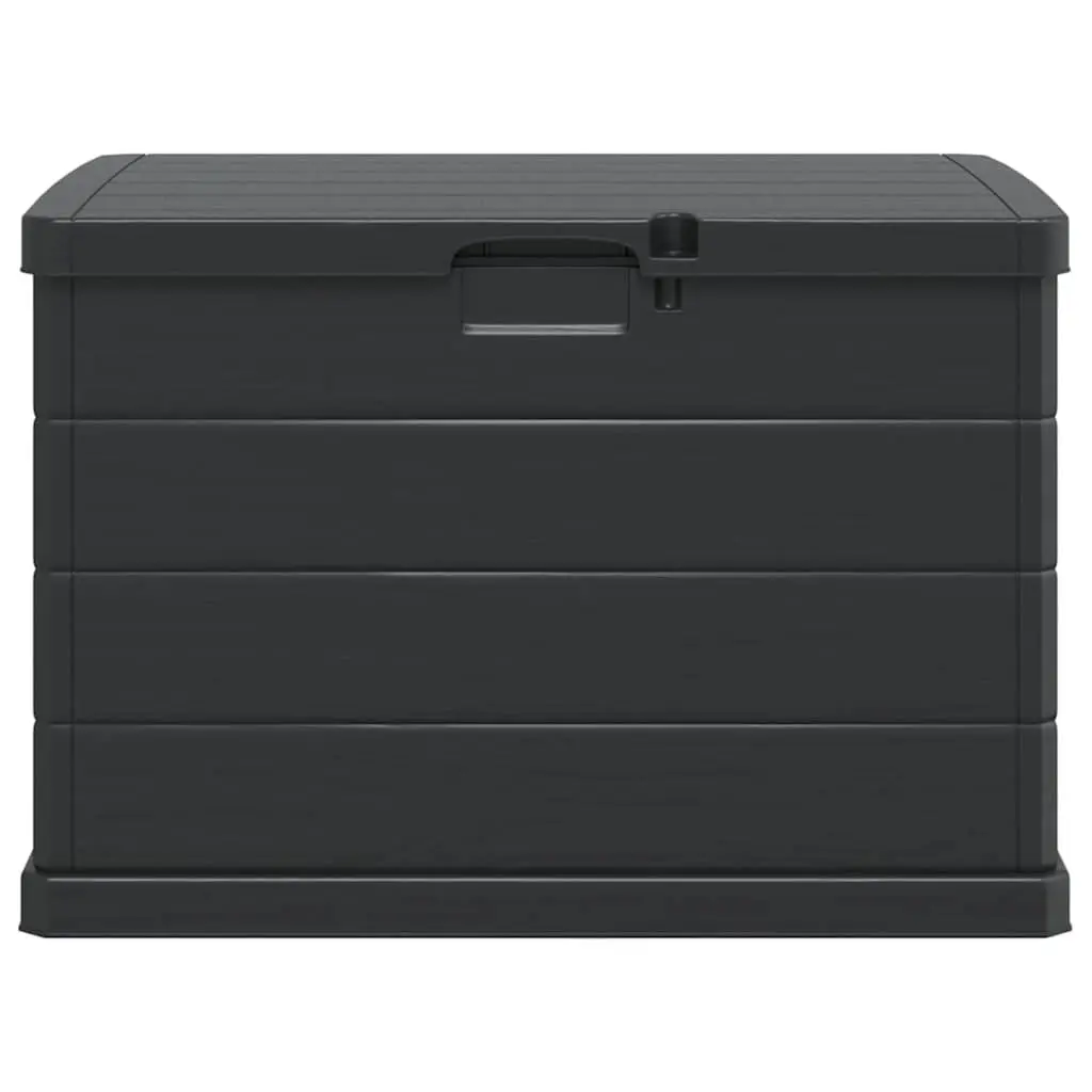 Garden Storage Box Anthracite 77.5 x 54.5 x 53 cm Plastic Durable Weather Resistant Indoor Outdoor Organiser