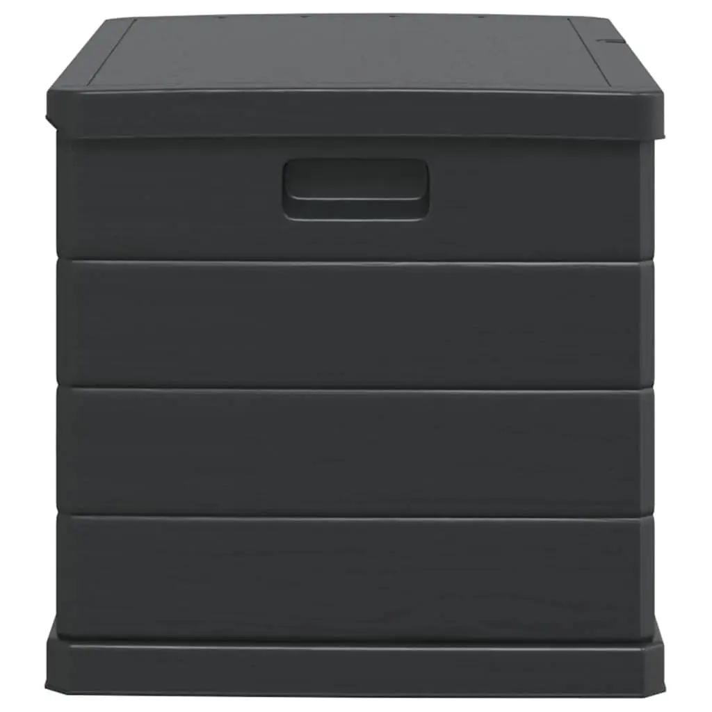 Garden Storage Box Anthracite 77.5 x 54.5 x 53 cm Plastic Durable Weather Resistant Indoor Outdoor Organiser