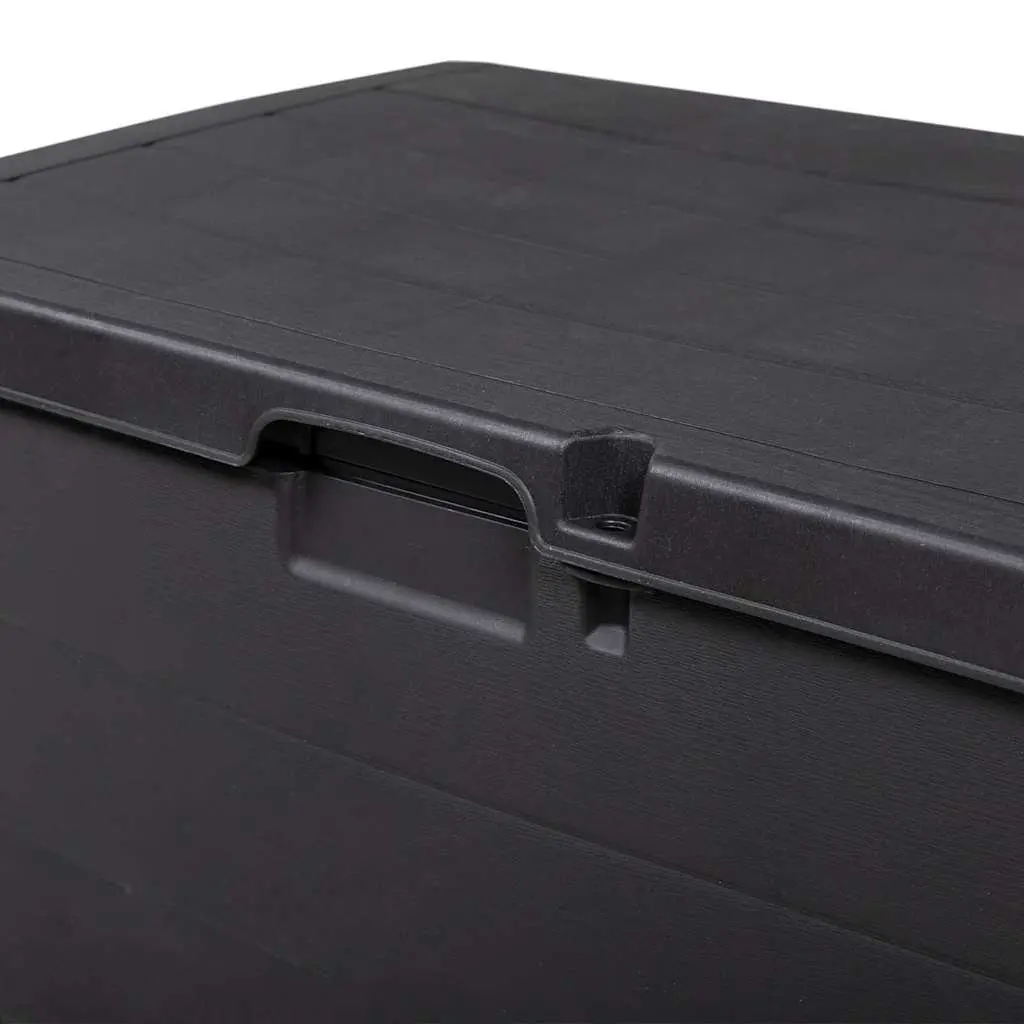 Garden Storage Box Anthracite 77.5 x 54.5 x 53 cm Plastic Durable Weather Resistant Indoor Outdoor Organiser