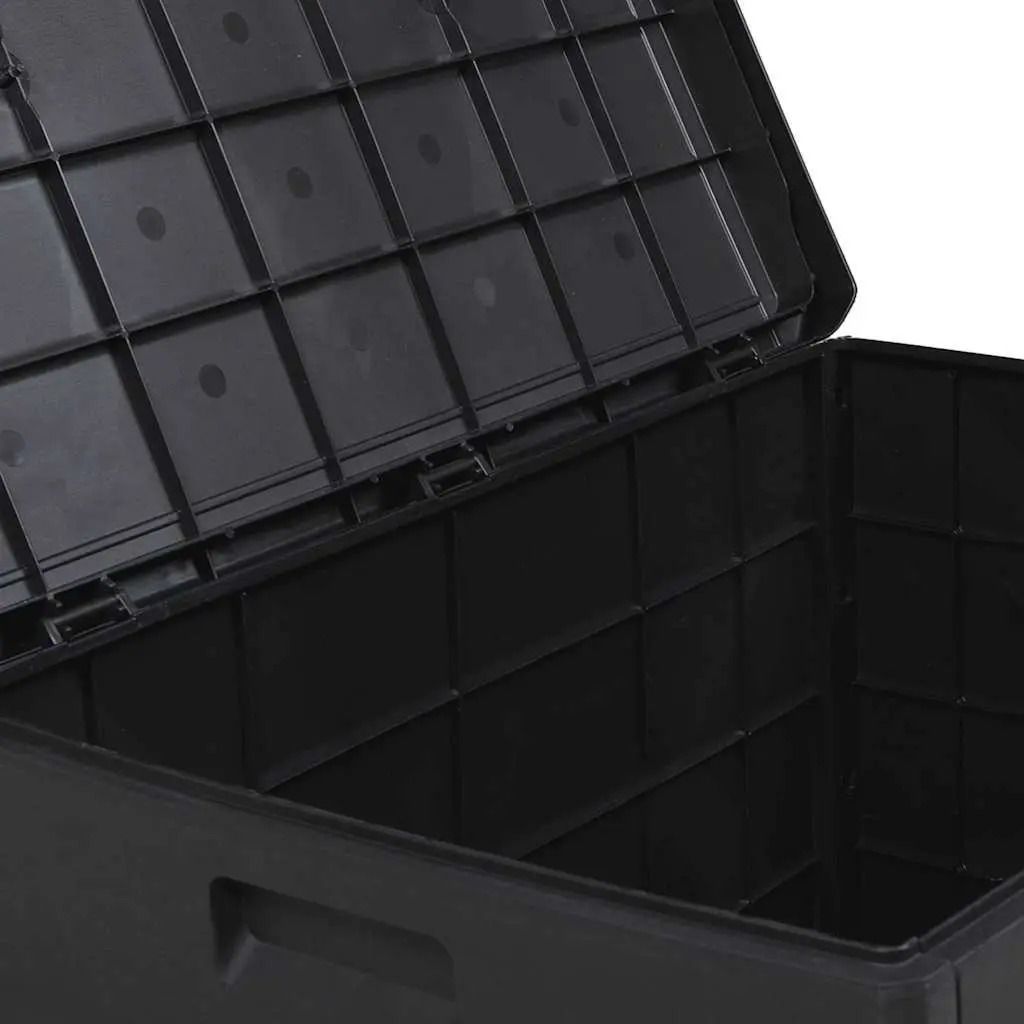 Garden Storage Box Anthracite 77.5 x 54.5 x 53 cm Plastic Durable Weather Resistant Indoor Outdoor Organiser