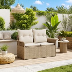 Concise Design: Garden Sofa with Cushion Pad