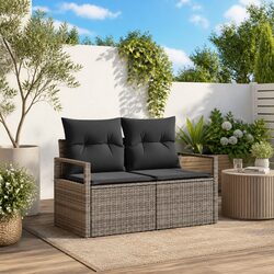 Grey Outdoor Garden Sofa Modular Couch 120x62x69cm