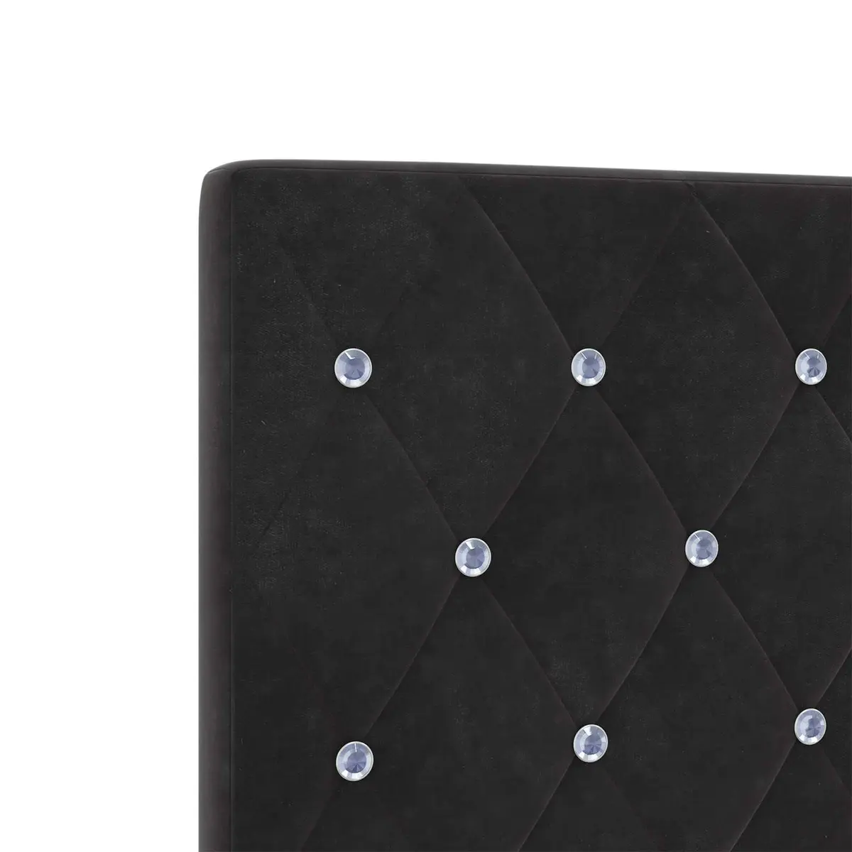 Headboard Black Velvet 160cm Modern Upholstered Adjustable Height