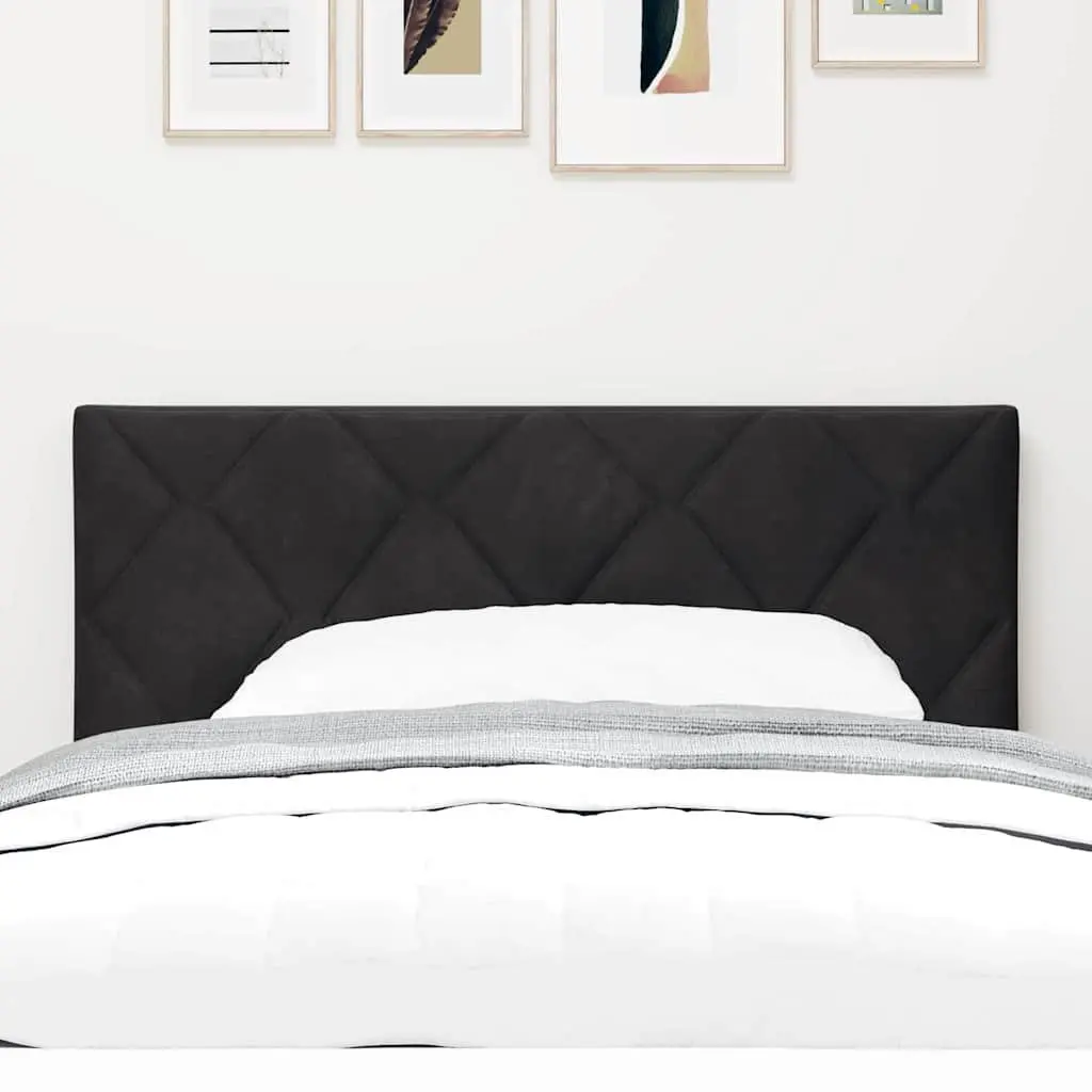 Headboard Black 100 cm Velvet Upholstered Adjustable Modern Bedroom Furniture