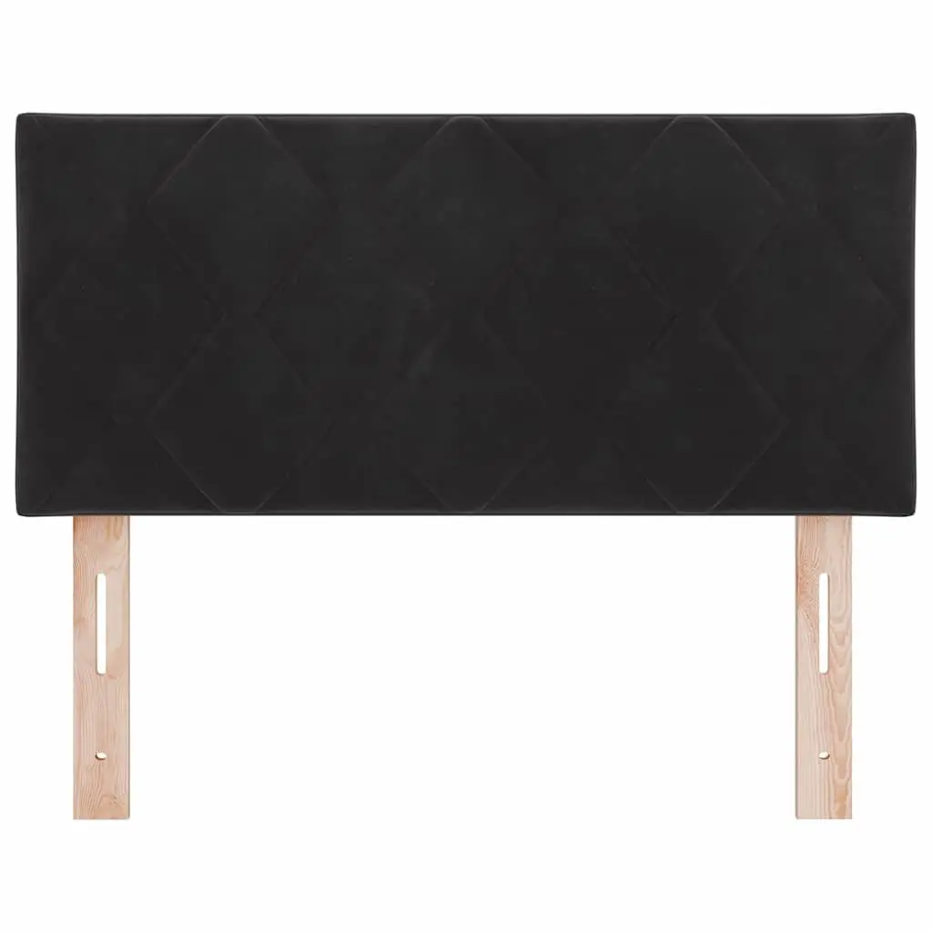 Headboard Black 100 cm Velvet Upholstered Adjustable Modern Bedroom Furniture