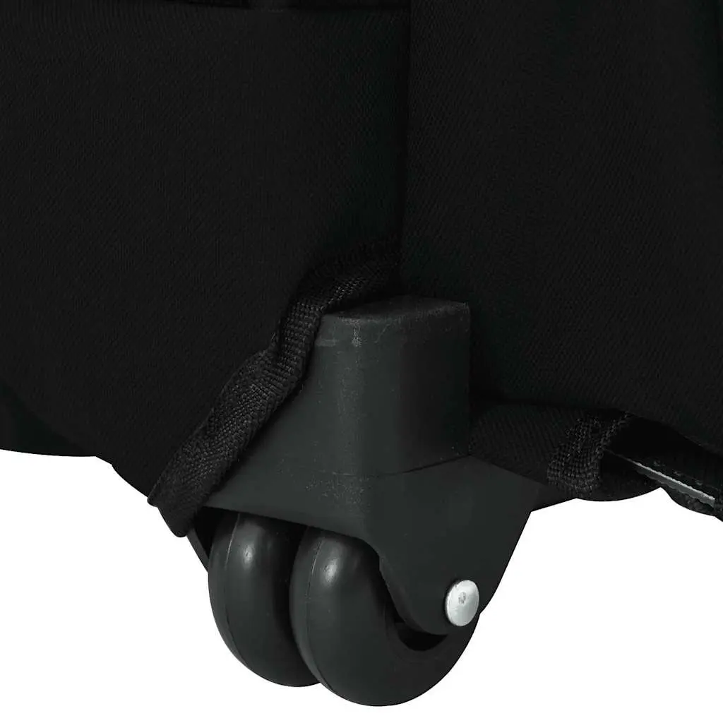 Pet Trolley Black 48x32cm 3-in-1 Convertible Rolling Carrier Backpack Hand Bag