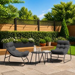 Concise Design: Outdoor Garden Chairs with Cushions